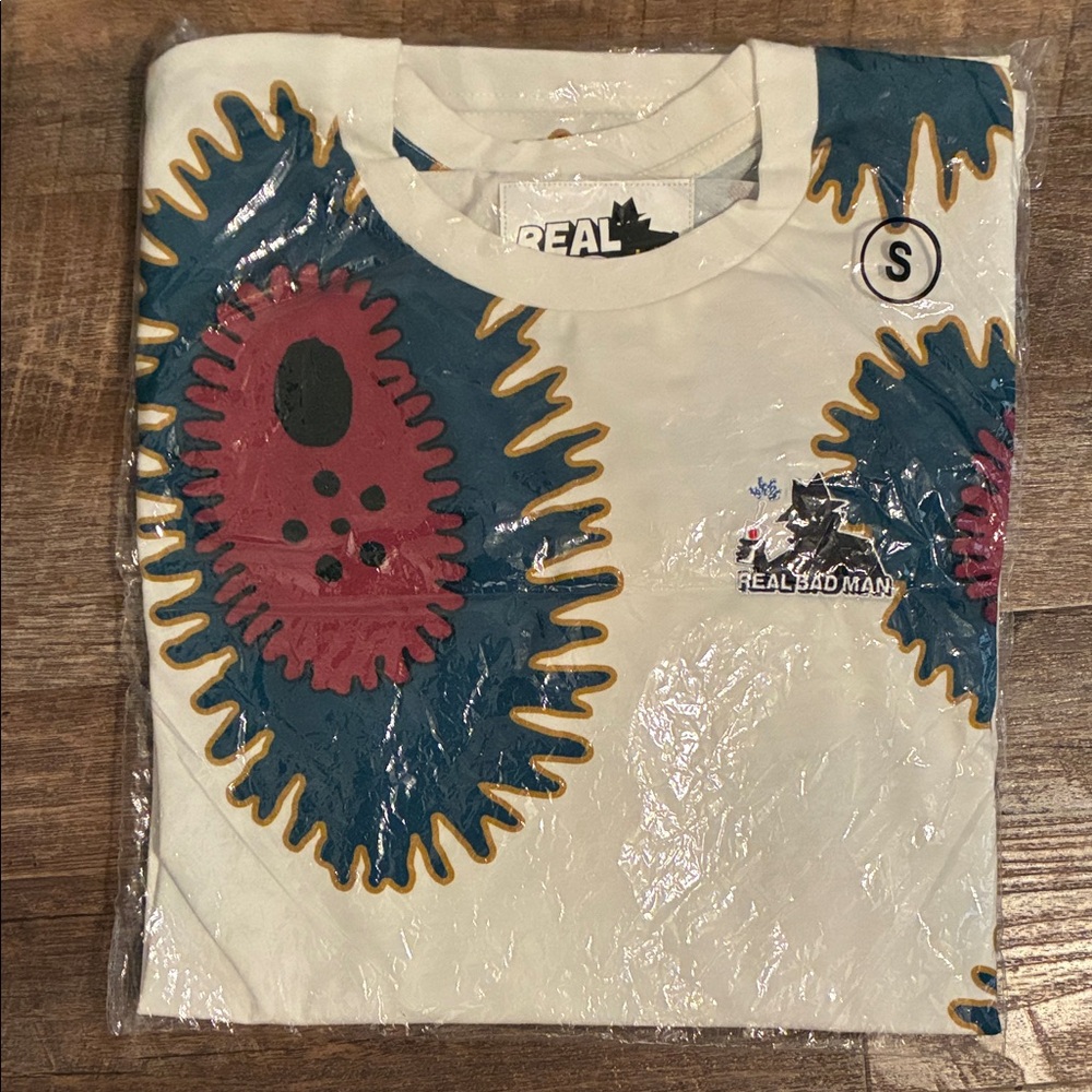 Long Sleeve Shirt - Cream and Blue